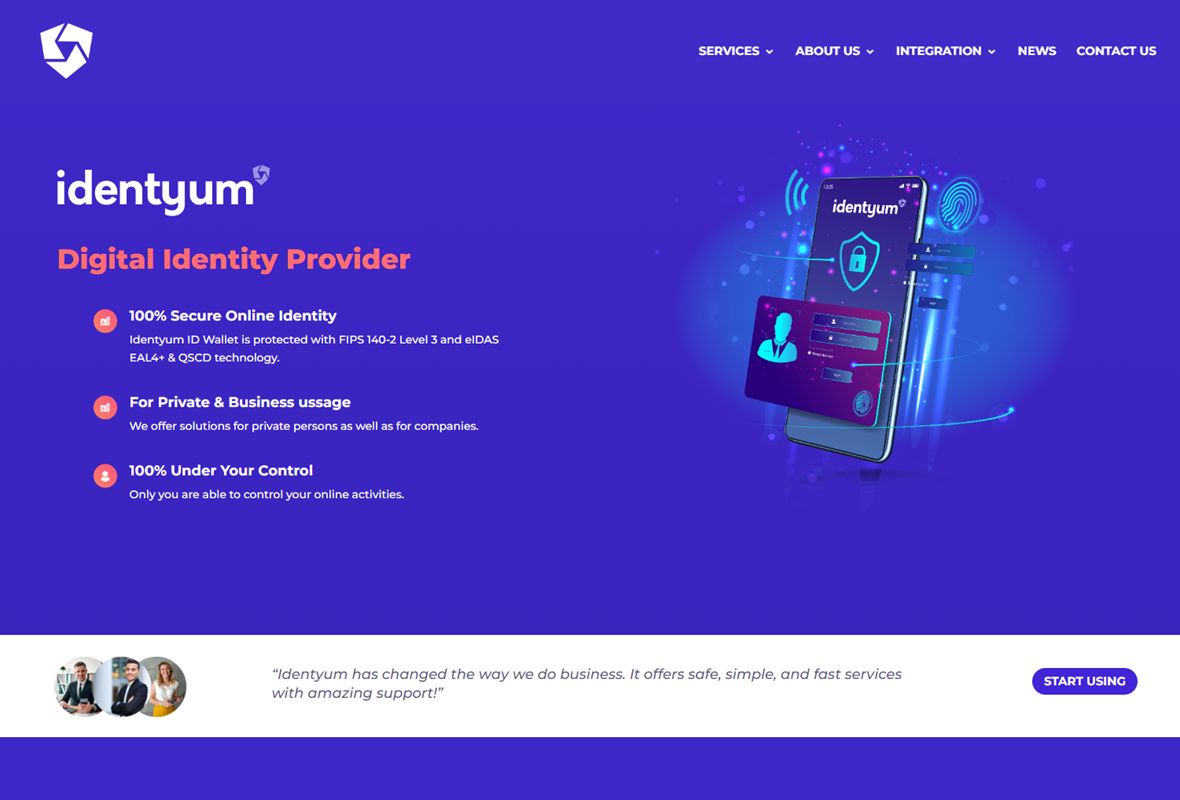 Identyum je domaći startup koji nudi digitalni novčanik za pohranu identiteta, ali i brojne druge usluge, kao što je potpisivanje dokumenata elektroničkim potpisom, provjeru financijskih podataka, uslugu provjere identiteta kod digitalnog onboardinga i drugo…  📷 https://www.identyum.com