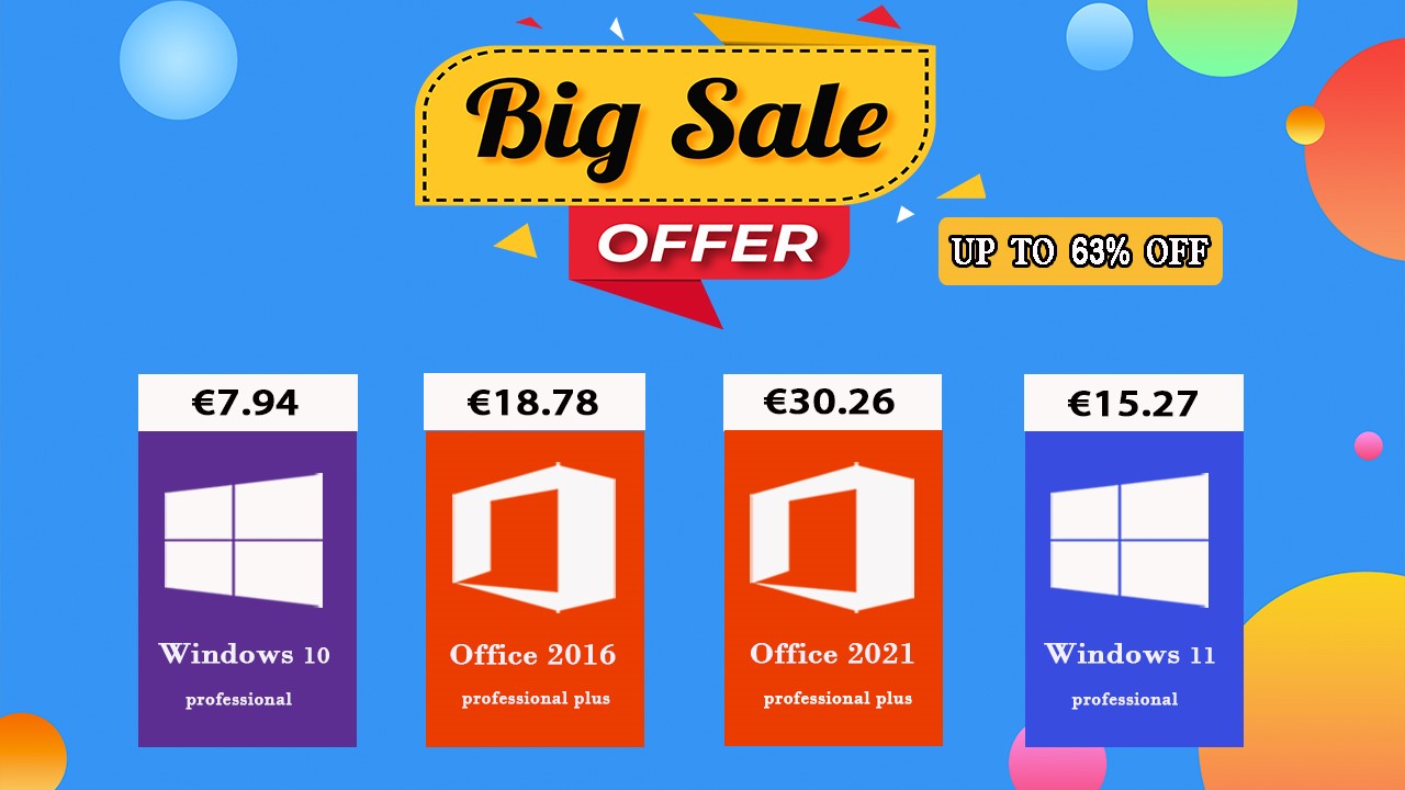 Licencni ključ za Windows 10 Pro 7,94 €, Office 2016 Pro 18,78 € -  originalna i trajna aktivacija - Promo @ Bug.hr
